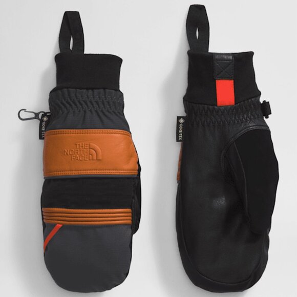 THE NORTH FACE MONTANA PRO GTX MITTS ASPHALT GREY/LEATHER BROWN VARIOUS SIZES - Picture 1 of 1